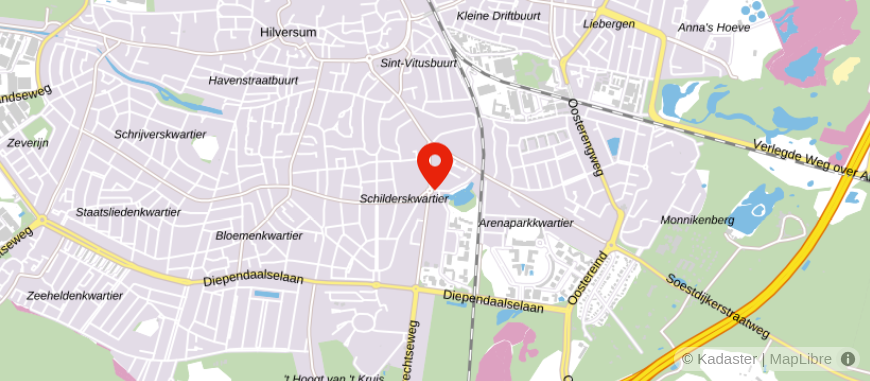 Locatie van Yarden & Gooische Uitvaartverzorging
