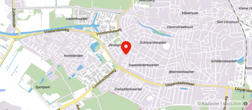 Locatie van Van den Hazel & Partner