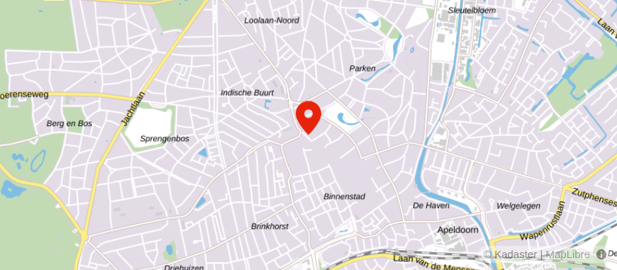 Locatie van iQ Makelaars Apeldoorn