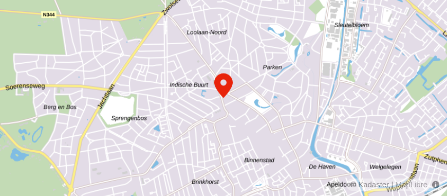 Locatie van Veldsink – Harte