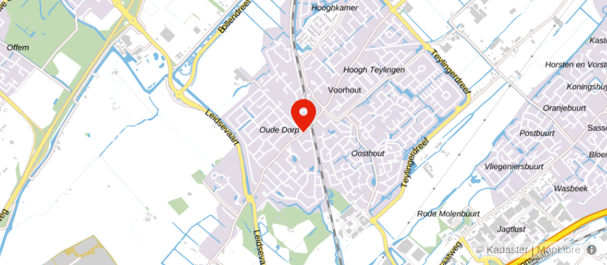 Locatie van De Hypotheker Voorhout
