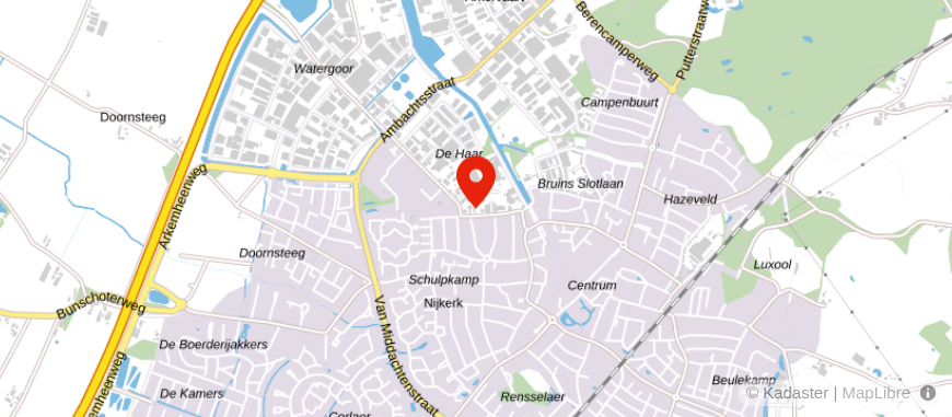 Locatie van Dirksen WoonZeker