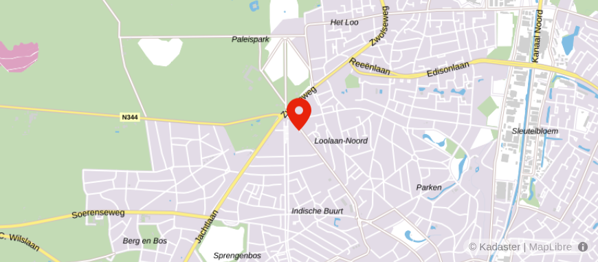 Locatie van Hunink & Holtrigter Woning- en Bedrijfsmakelaars