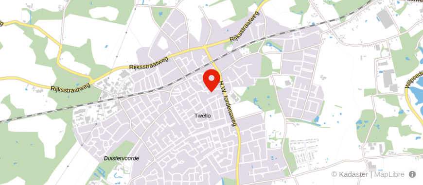 Locatie van Univé Stad en Land Twello