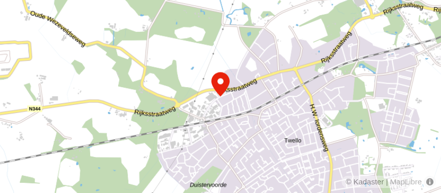Locatie van Voorst DELA uitvaartcentrum in Twello