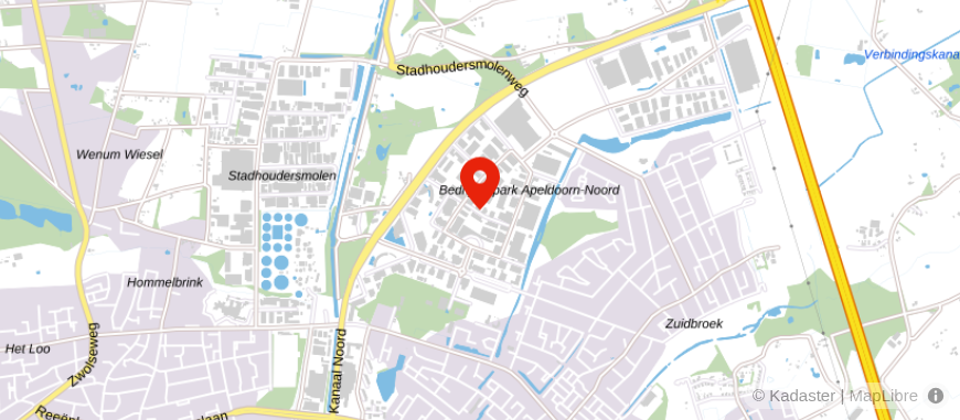 Locatie van Veldhuizen Financiële Diensten