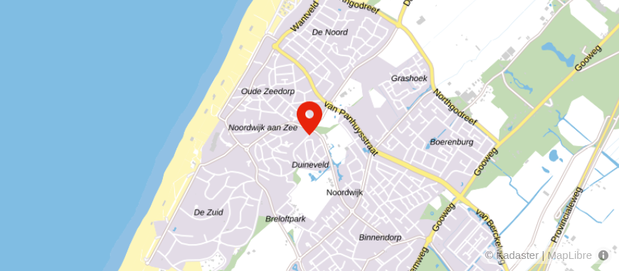 Locatie van De Hypotheekshop Noordwijk