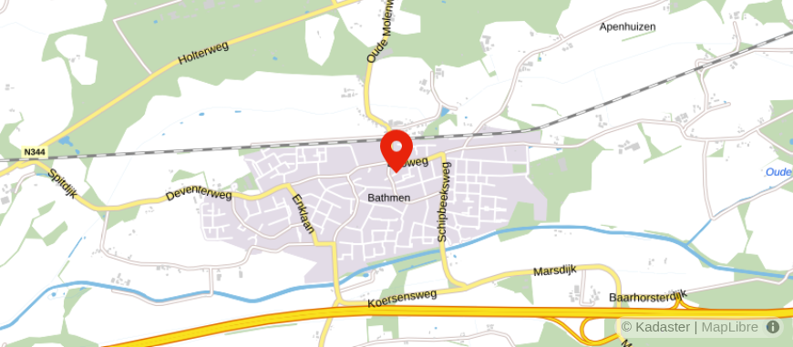 Locatie van Veldsink Advies, Bathmen