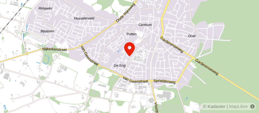 Locatie van Van den Brink Kantoor voor administratieve