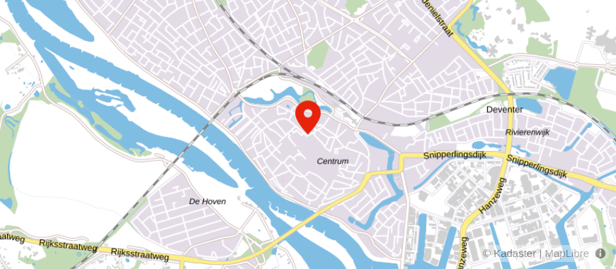Locatie van Rabobank Deventer (Hanzeweg)