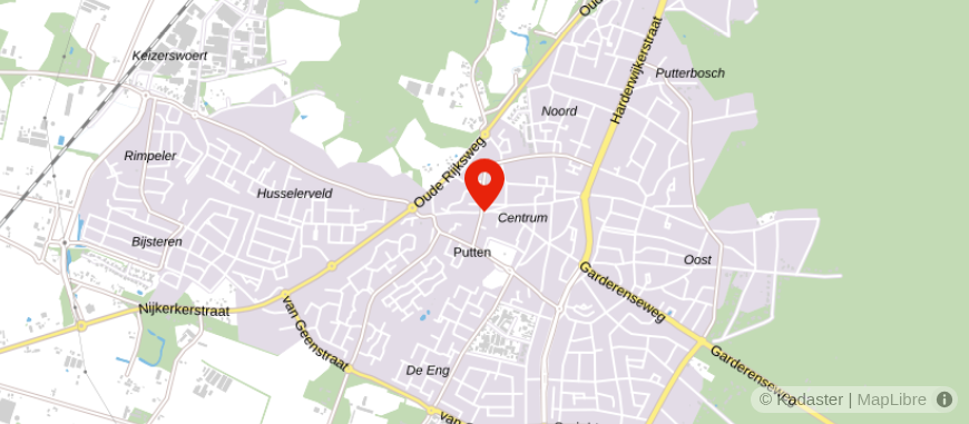 Locatie van Midden Nederland Hypotheken Putten