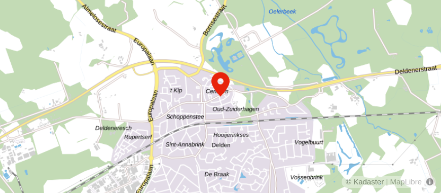 Locatie van Evers Advies Groep B.V.