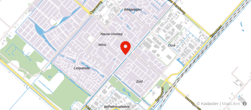 Locatie van De Hypotheker Nieuw Vennep
