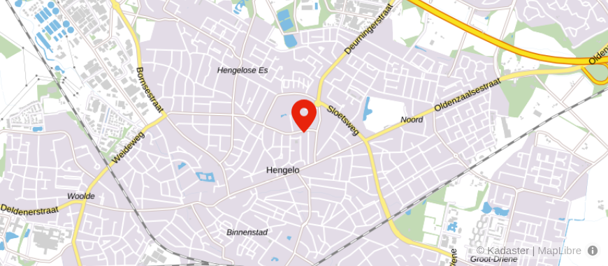 Locatie van Univé Oost Hengelo