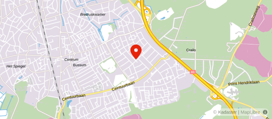 Locatie van De Hypotheekshop Bussum
