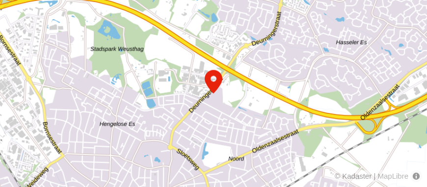 Locatie van In Pace DELA uitvaartcentrum in Hengelo