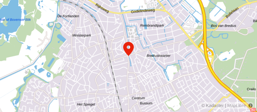 Locatie van Finovion Bussum