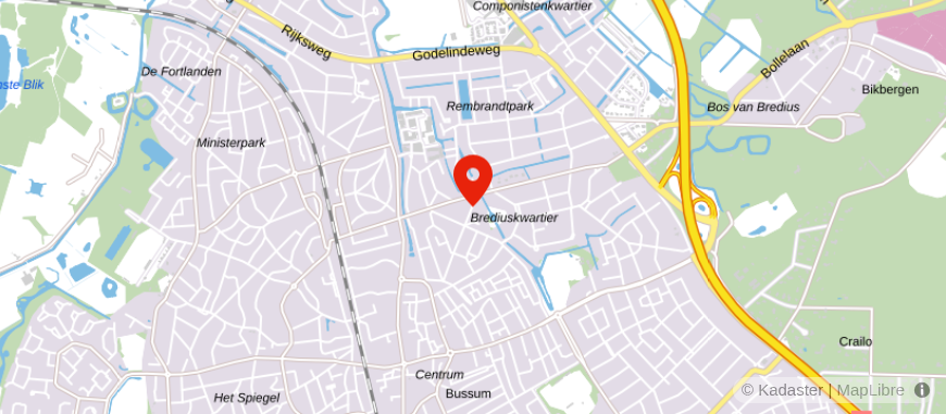 Locatie van Accountantskantoor C.J. van Beek en Co.