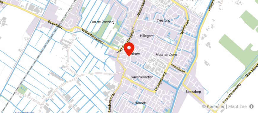 Locatie van Heemborgh Makelaars Hillegom
