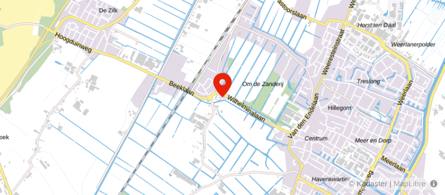 Locatie van Affluent Hillegom