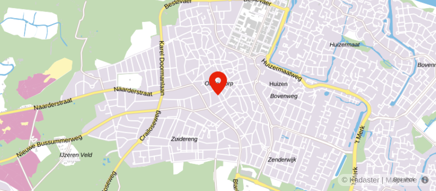 Locatie van Glasshouse Huizen