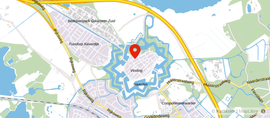 Locatie van Voorma en Walch Makelaars in het Gooi