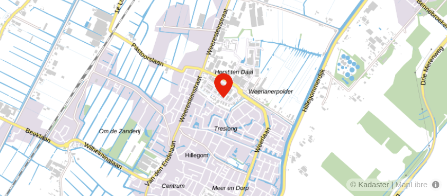 Locatie van RAAD Hillegom