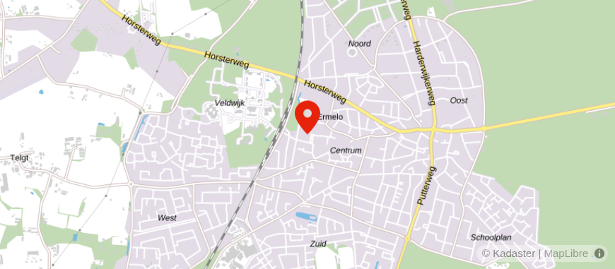 Locatie van Midden Nederland Hypotheken Ermelo