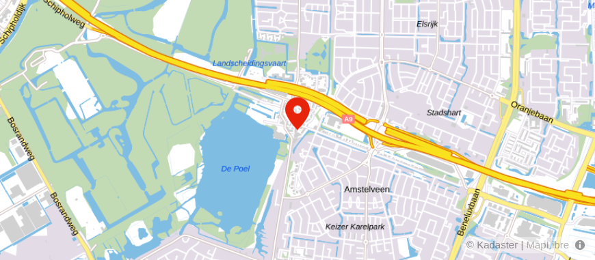 Locatie van Myosotis kantoor en informatiecentrum
