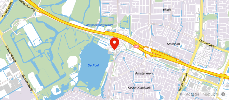 Locatie van Handelsbanken Amstelveen