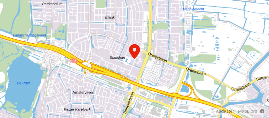 Locatie van Rabobank Amstel & Vecht, Amstelveen