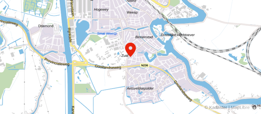 Locatie van van Elten. van de Griend Notarissen