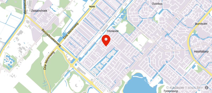 Locatie van VLIEG Makelaars Hoofddorp