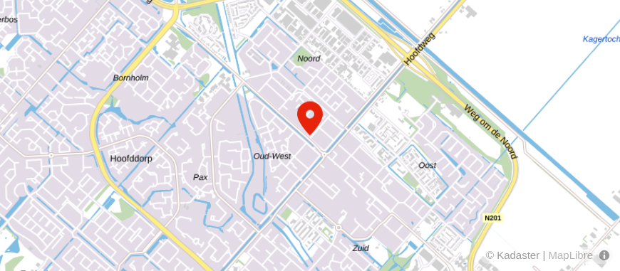 Locatie van VLIEG Makelaars Hoofddorp