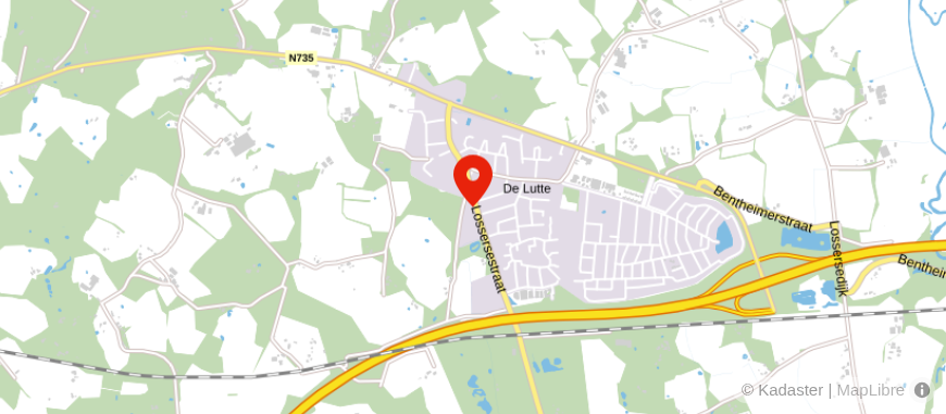 Locatie van Univé Oost Bemiddeling B.V. in De Lutte
