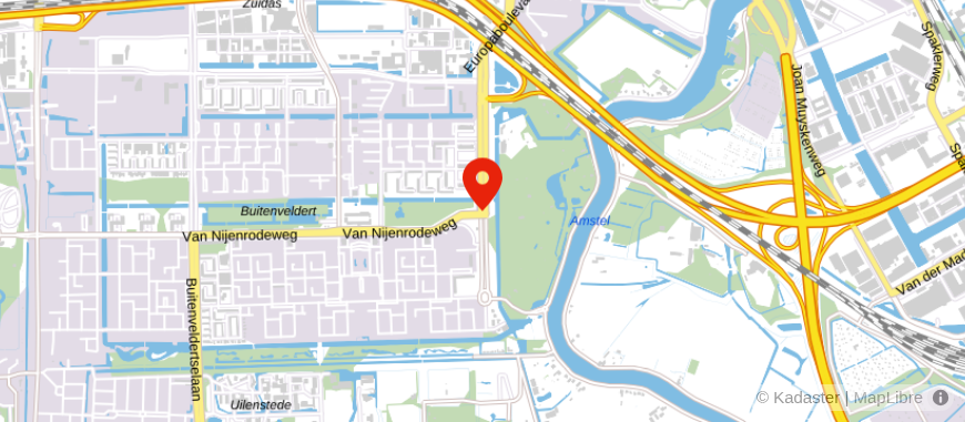 Locatie van Myosotis uitvaartcentrum in Amsterdam