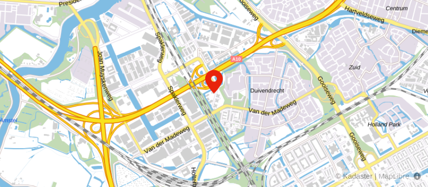 Locatie van Eigen Huis Hypotheekadvies Amsterdam Duivendrecht