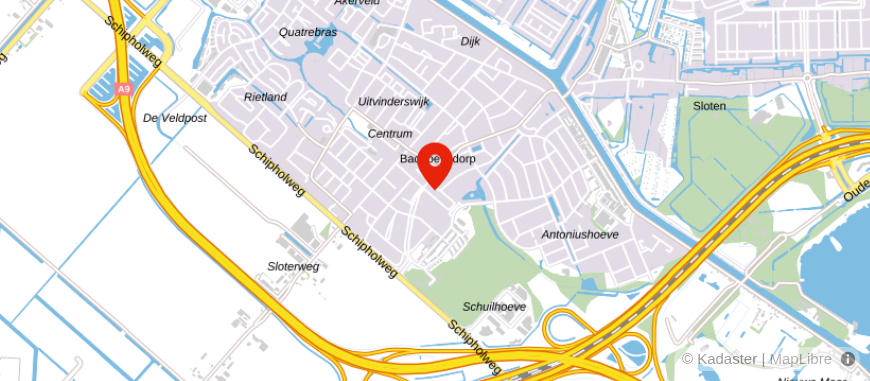 Locatie van DGB Hypotheekadvies Badhoevedorp