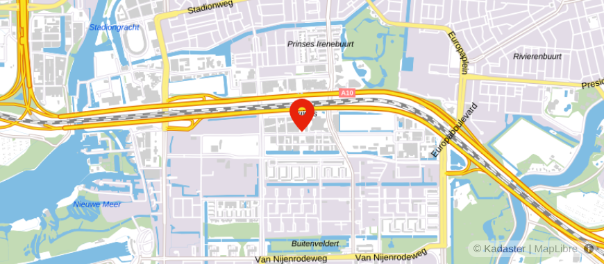 Locatie van Viisi Amsterdam Zuidas