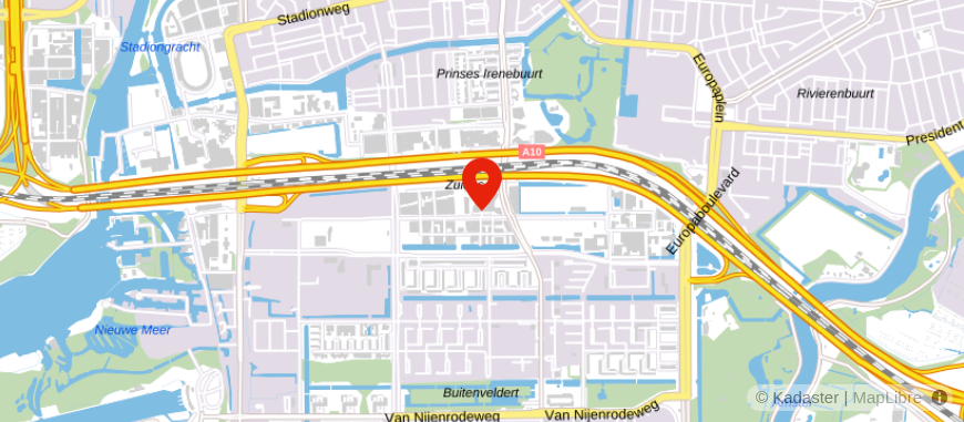 Locatie van ABN AMRO Bank Amsterdam