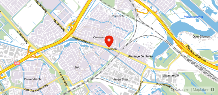 Locatie van DIEMER NOTARIAAT Kroes + Mokkum