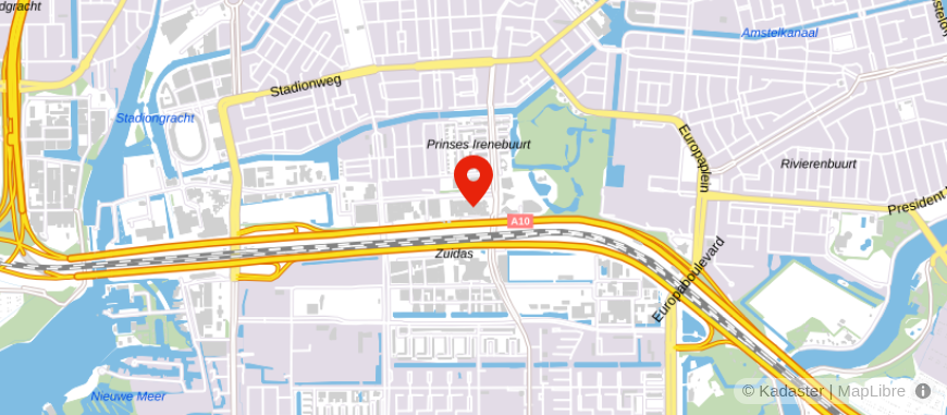 Locatie van De Hypotheker Amsterdam ZuidAs/WTC