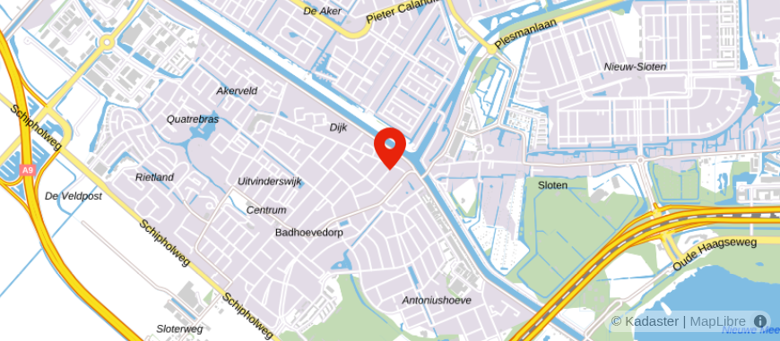 Locatie van De Hypotheekshop Badhoevedorp