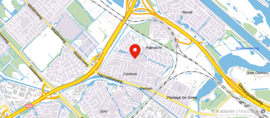 Locatie van De Hypotheker Diemen
