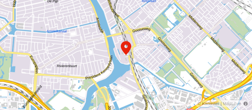 Locatie van Handelsbanken Amsterdam Amstel