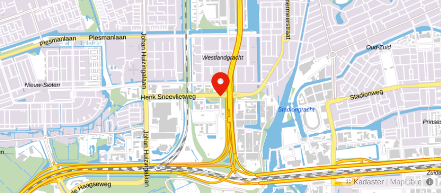 Locatie van PNO Amsterdam