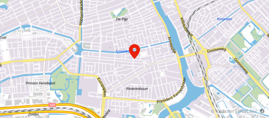 Locatie van IQ Makelaars Amsterdam