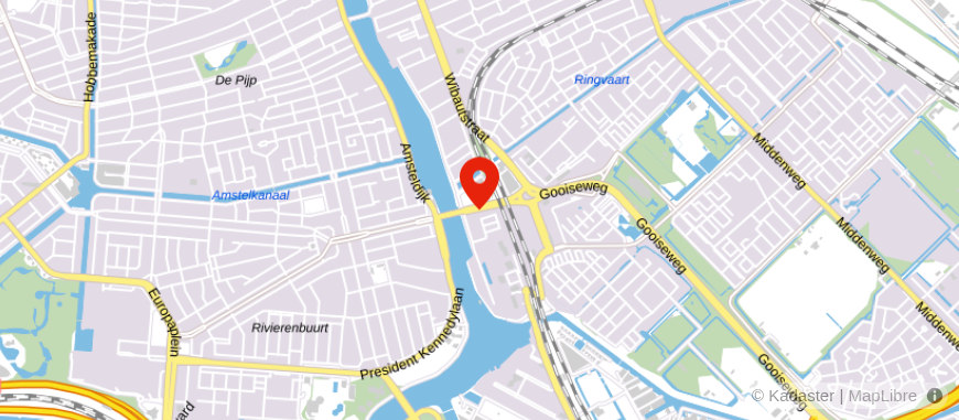 Locatie van Viisi Amsterdam Amstel