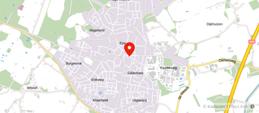 Locatie van Univé Stad en Land Epe
