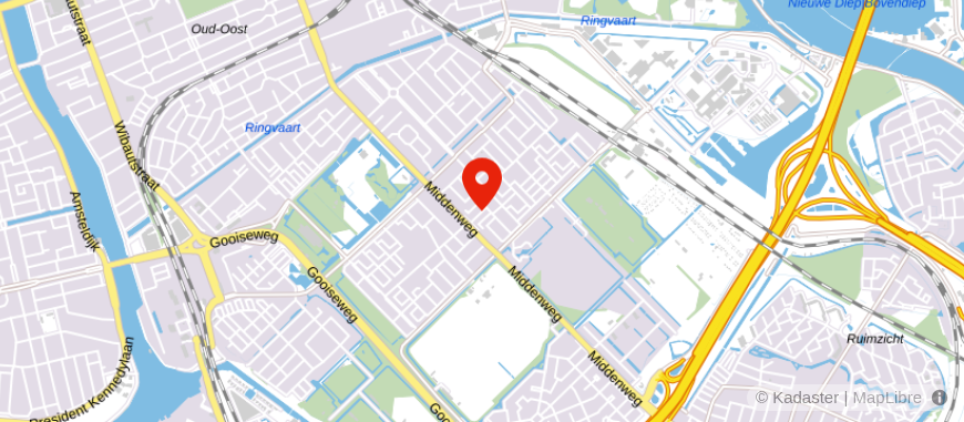 Locatie van ASN Bank Amsterdam Zuid